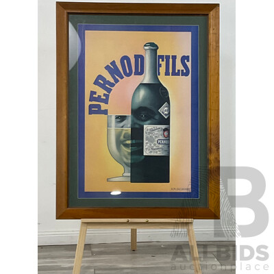 Framed Pernod Fils Poster