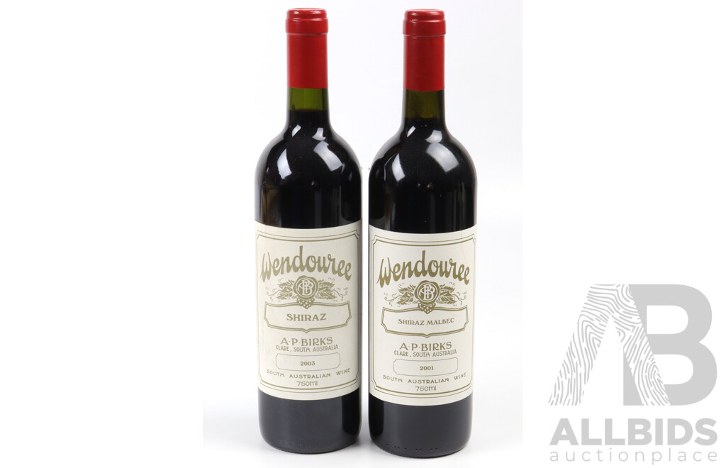 Lot of Two Wendouree Shiraz, 2001 and 2003 Vintage