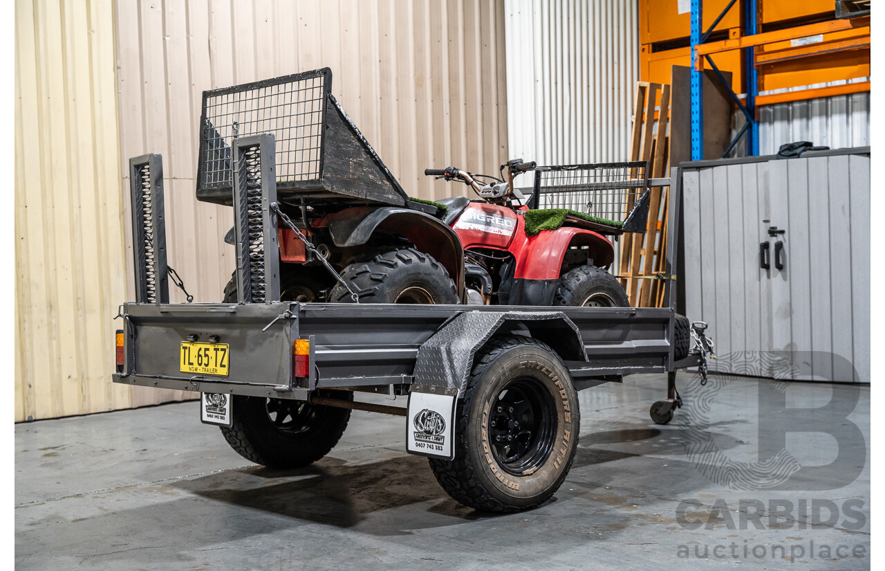 Honda Big Red Quad Bike and 1980 Trailer with Ramps