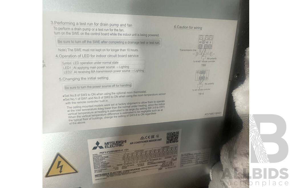 Mitsubishi Air Conditioning Indoor Units  (FCU's)
