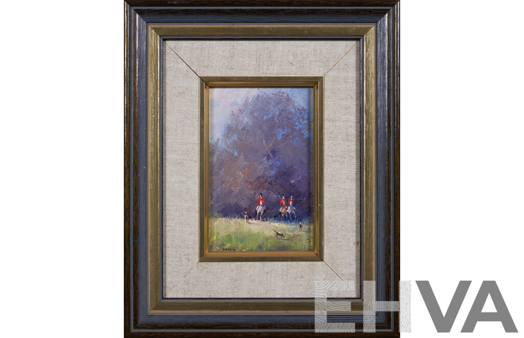 Sandra House, The Hunt, Oil on Board
