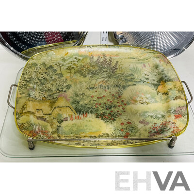 Collection of Five Trays Including a Waldorf Ware and Ranleigh and More