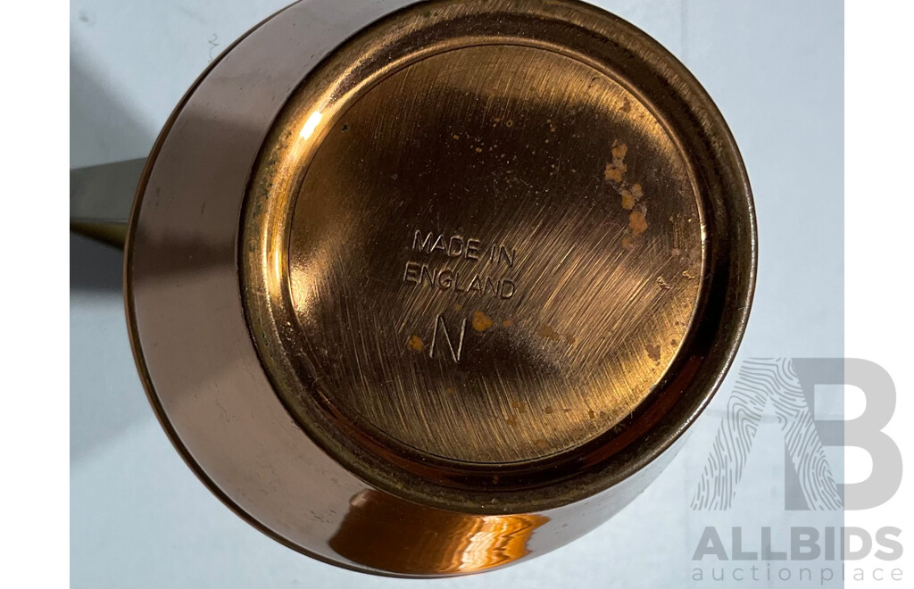 Vintage Rodd Copperware Plate Alongside Goblet and Jug Made in England