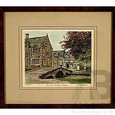 Bourton-on -the-Water, Limited Editon Print, Signed Indistinctly