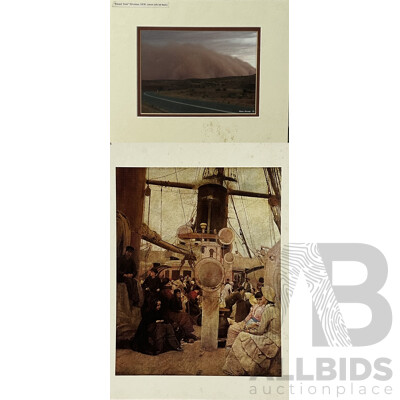 Tom Roberts, (British Born Australian, 1856-1931), Coming South, Reproduction Mounted on Board of Original Canvas, (1886) & Helen Murray (20th c), Raised Dust, Photograph, 14 x 19 cm (image)(2)