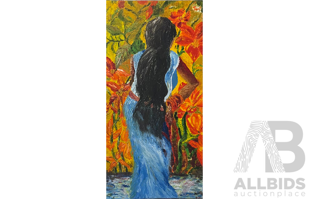 Kirandeep Grewal, Water Woman, Oil on Canvas