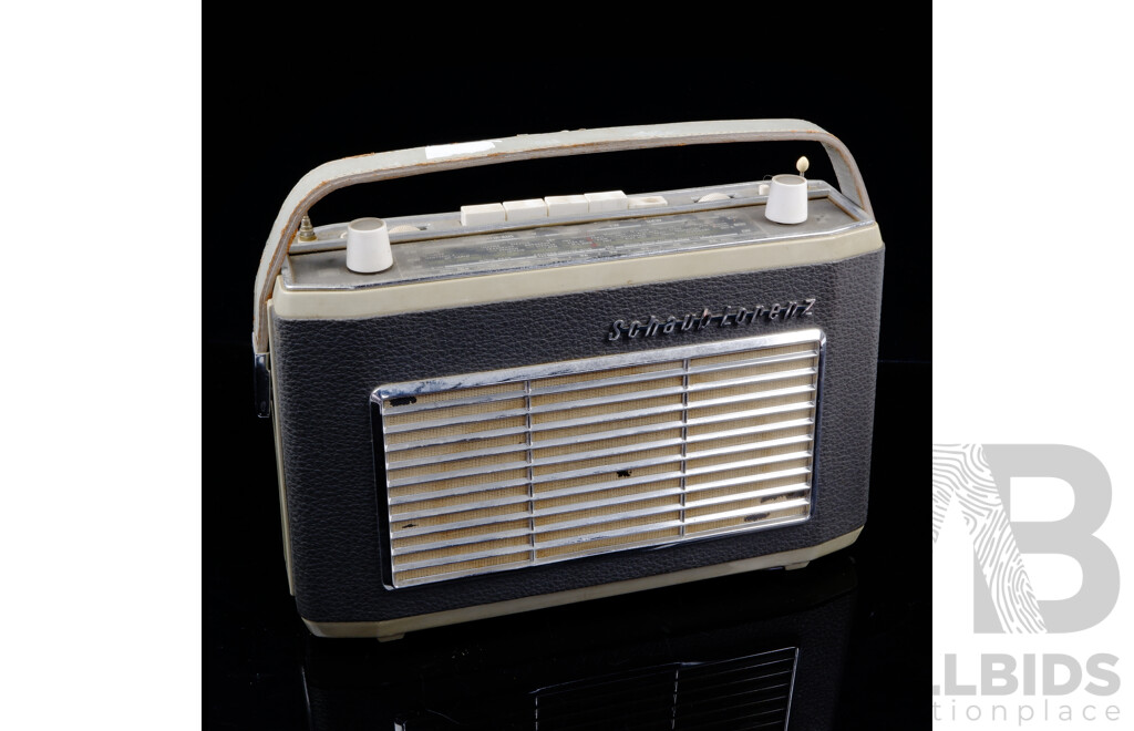 Vintage West German Schaub Lorenz Radio with Leather Strap