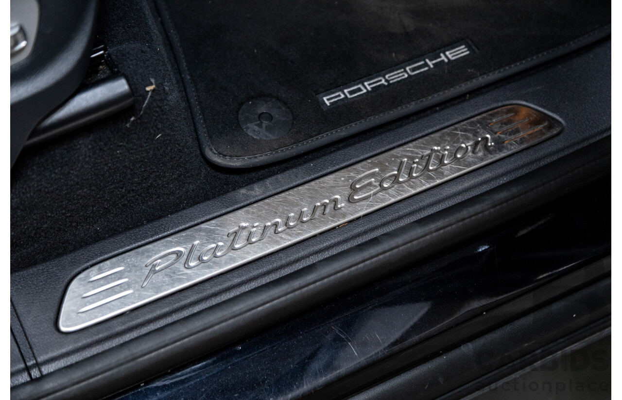 8/2016 Porsche Cayenne Diesel Platinum Edition Series 2 (AWD) 4d Wagon Metallic Black Turbo Diesel V6 3.0L