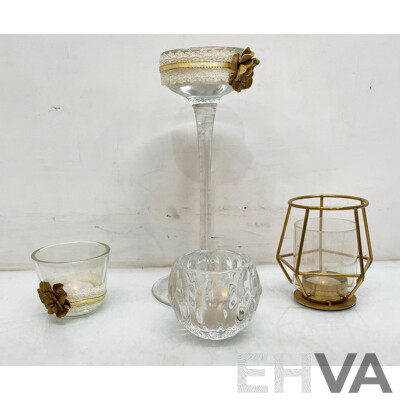 Assorted Candles and Candle Holders