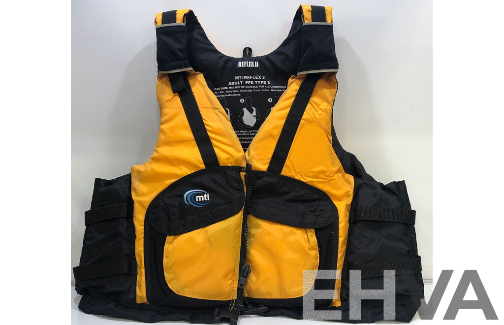 MTI Adventurewear REFLEX Ll Life Jacket Green Adult XL/XXL Flotation Aid Type 3