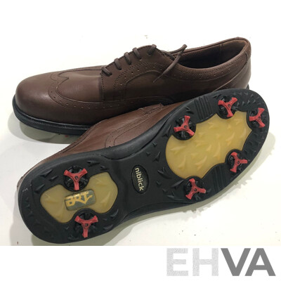 Niblick Ortho Lite Brogue Leather Golf Shoes - Size 13 - New with Tags