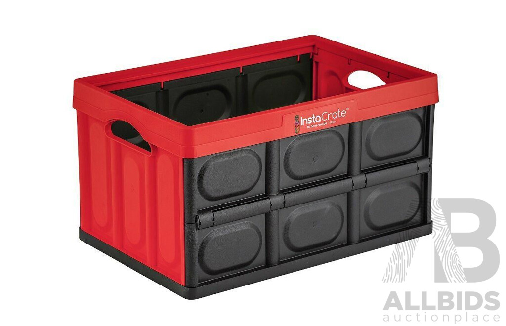 InstaCrate Collapsible and Stackable 46L Storage Crates by Greenmade - Lot of Three - New