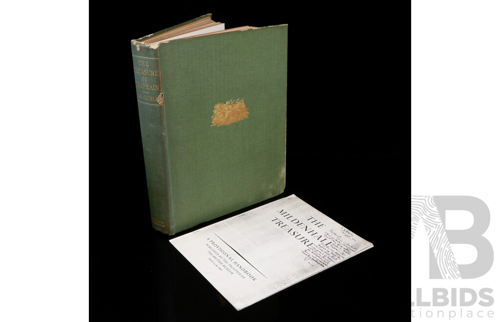 Rare Antique First Edition, the Treasure of Traprain, a Scottish Hoard of Roman Silver Plate, a O Curle, Maclehose, Jackson & Co, Glasgow, 1923, Cloth Bound Hardcover