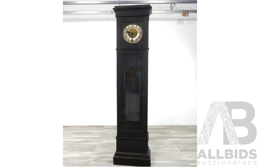 Vintage Oak Cased Grandfather Clock