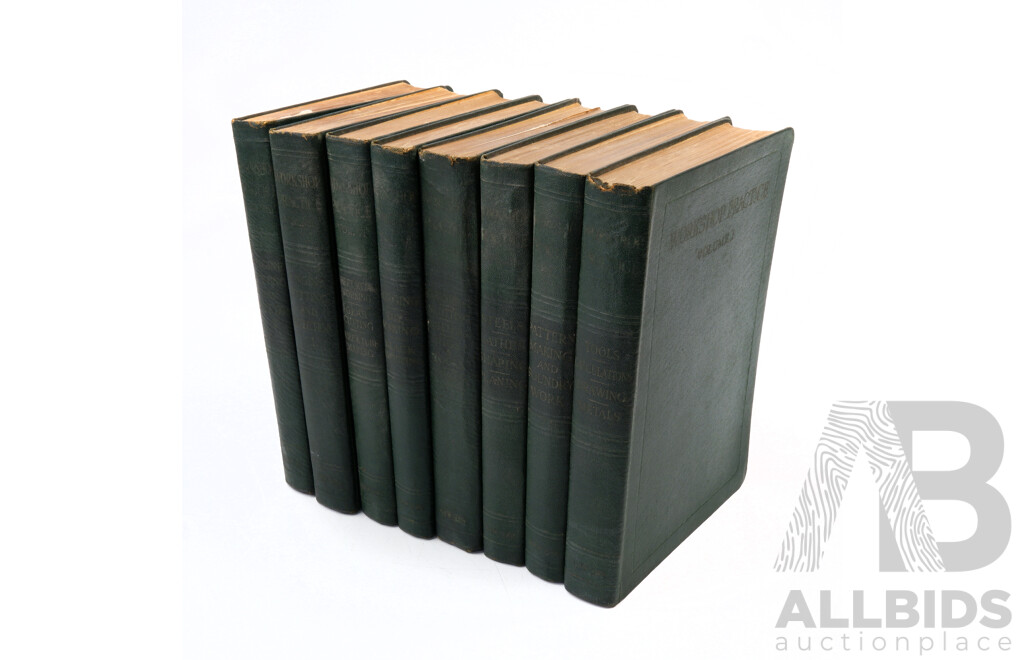 Antique Book Set Workshop Practice, Ed E a Atkins, New Era Publishing Co, London, Volumes 1 to 8