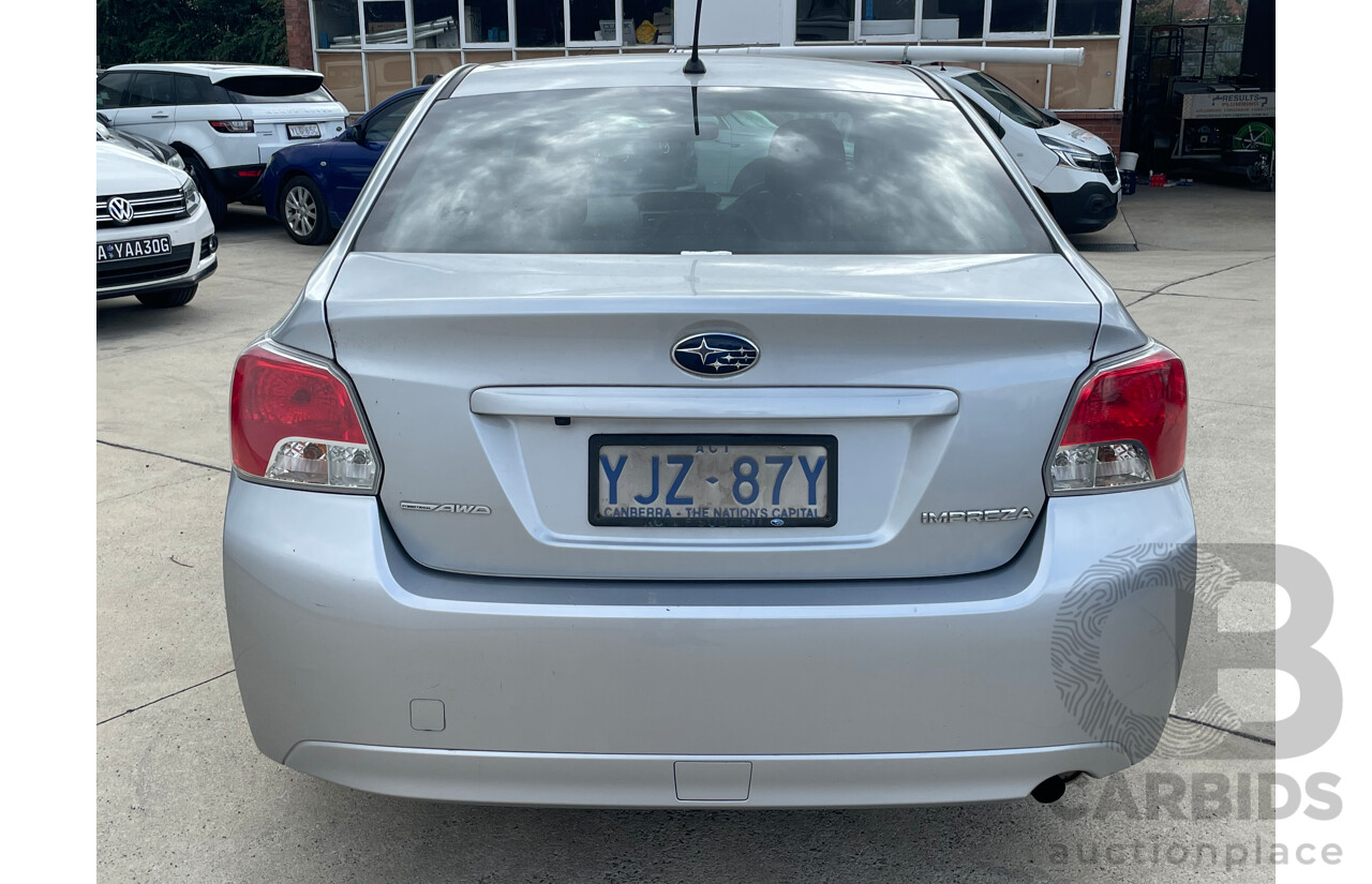 3/2014 Subaru Impreza 2.0i-L (awd) MY14 4d Sedan Silver 2.0L