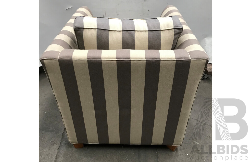 Drexel Heritage Striped Occasional Tub Chair