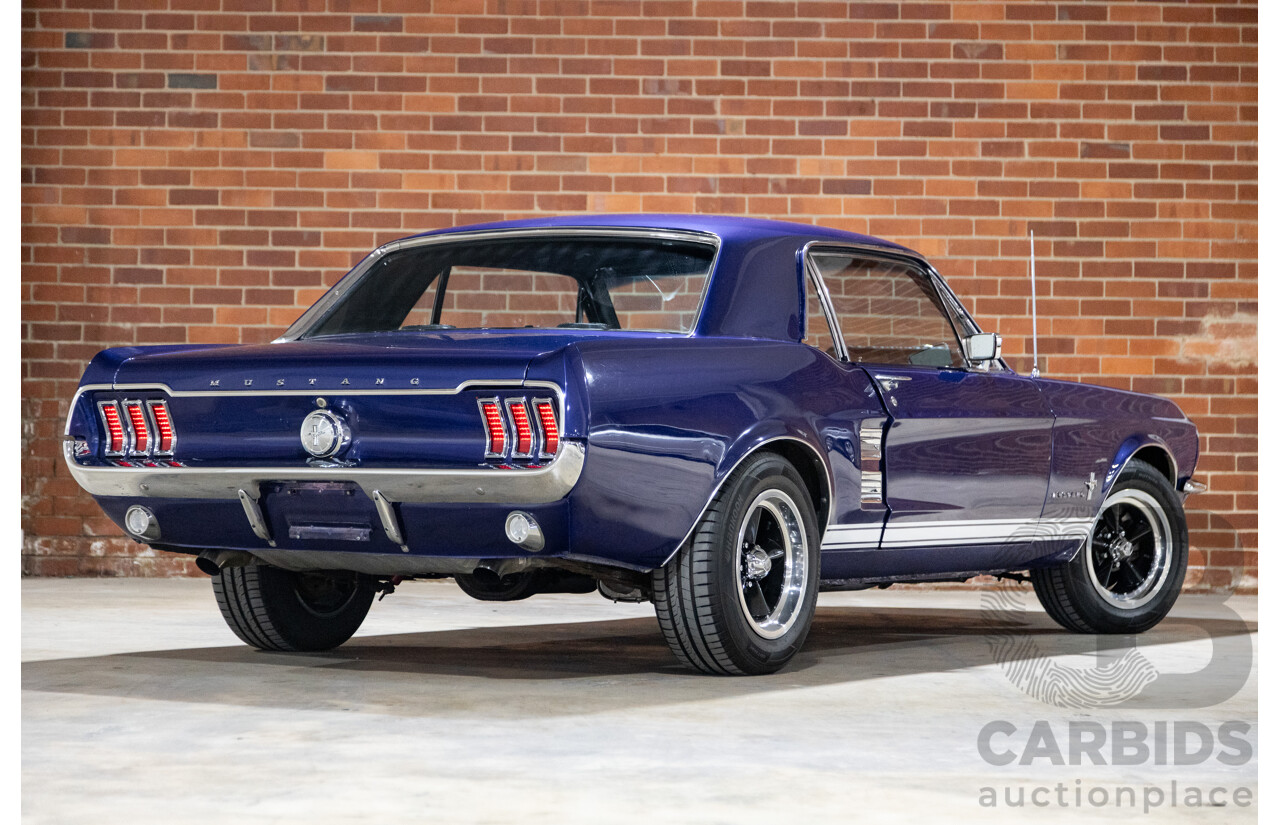 01/1967 Ford Mustang Hardtop 2d Coupe Metallic Blue 289ci V8 4.7L