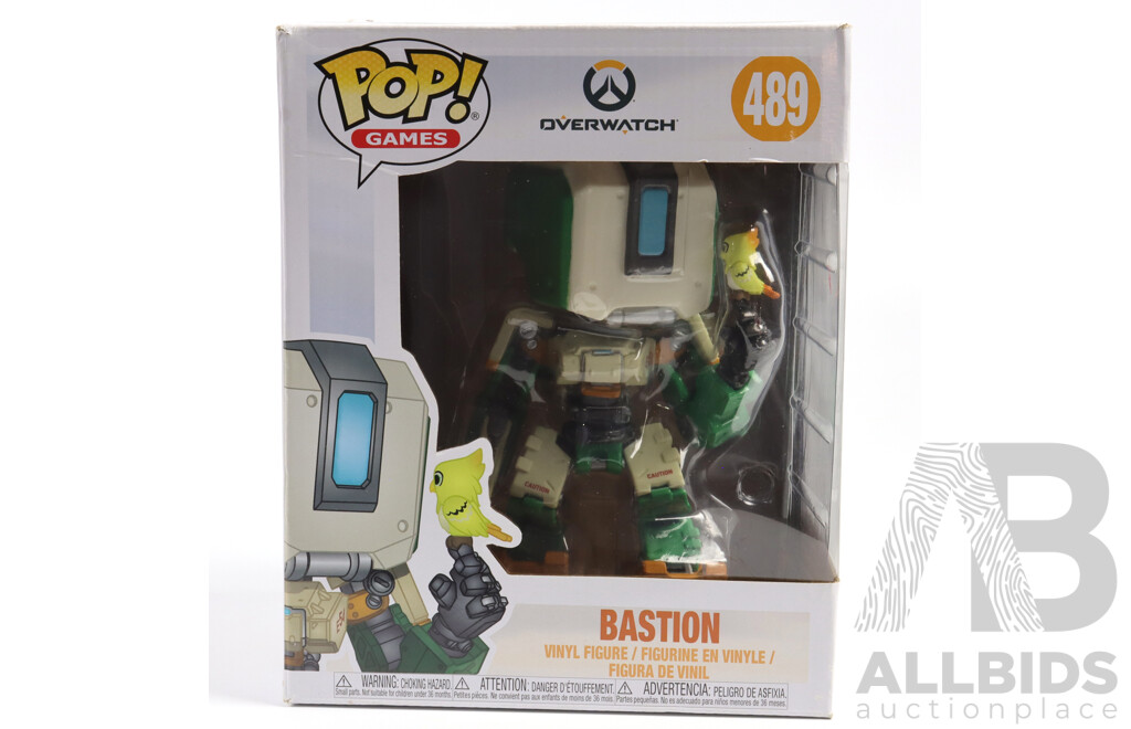 Boxed BASTION Pop Vinyl by Funko for Overwatch (489)