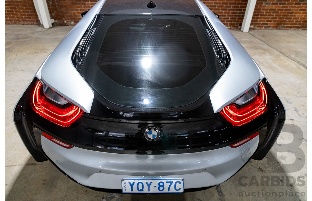 7/2016 BMW i8 Hybrid I12 (AWD) 2d Coupe Iconic Silver Metallic Turbo 1.5L