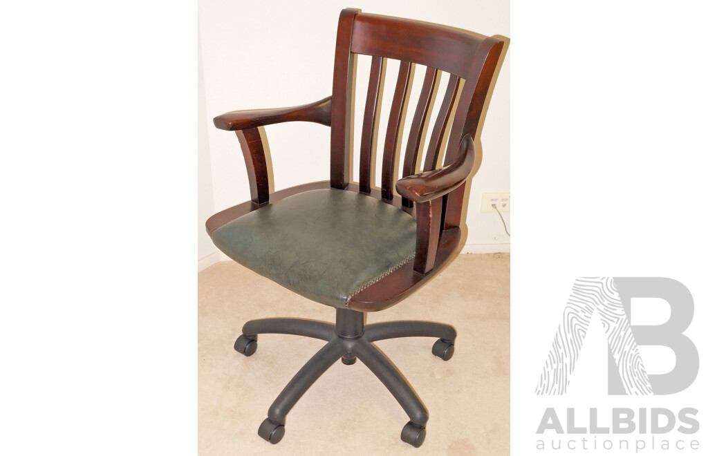 Mahogany Stained Ash Austfurn Gas Lift Office Chair