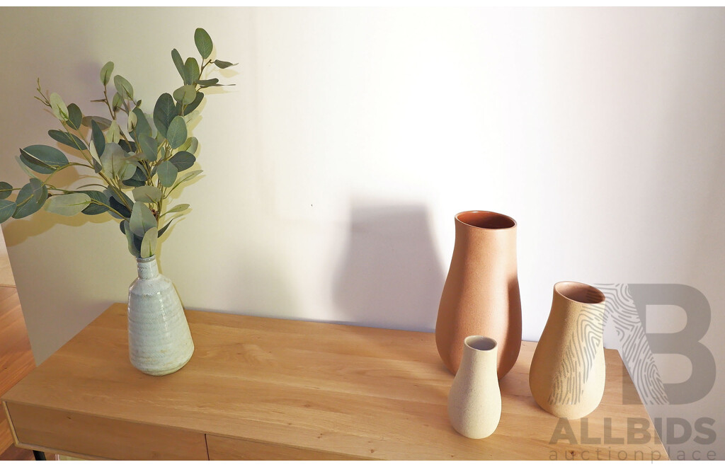 Lot of 4 Decorative Ceramic Vases