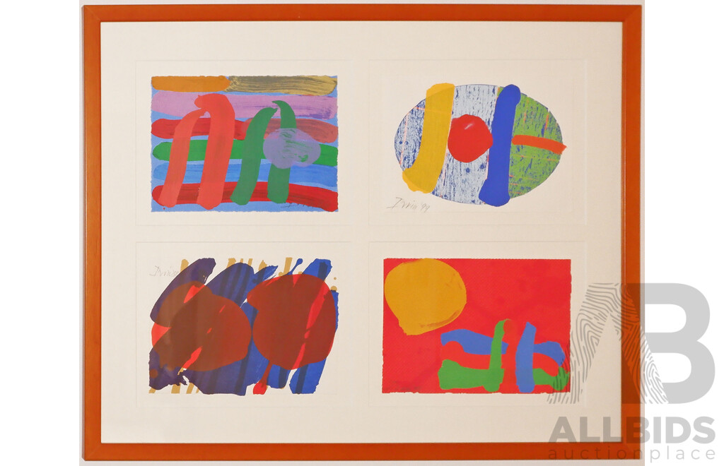 Albert Irvin OBE RA (BRITISH 1922-2015) Framed Set of 4 Screen Prints, Signed and Dated '88, '98, '99, '03