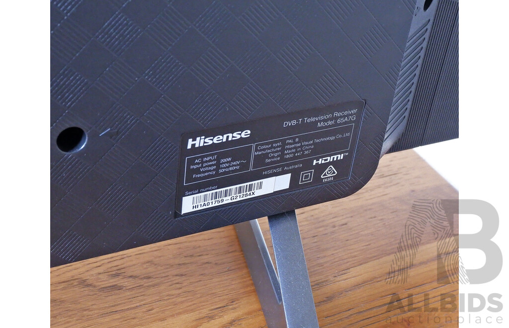 Hisense  65A7G  65 Inch  Smart TV