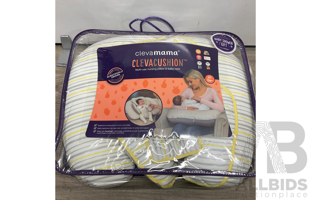 CLEVAMAMA Multi-Use Nursing Pillow & Babu Nest