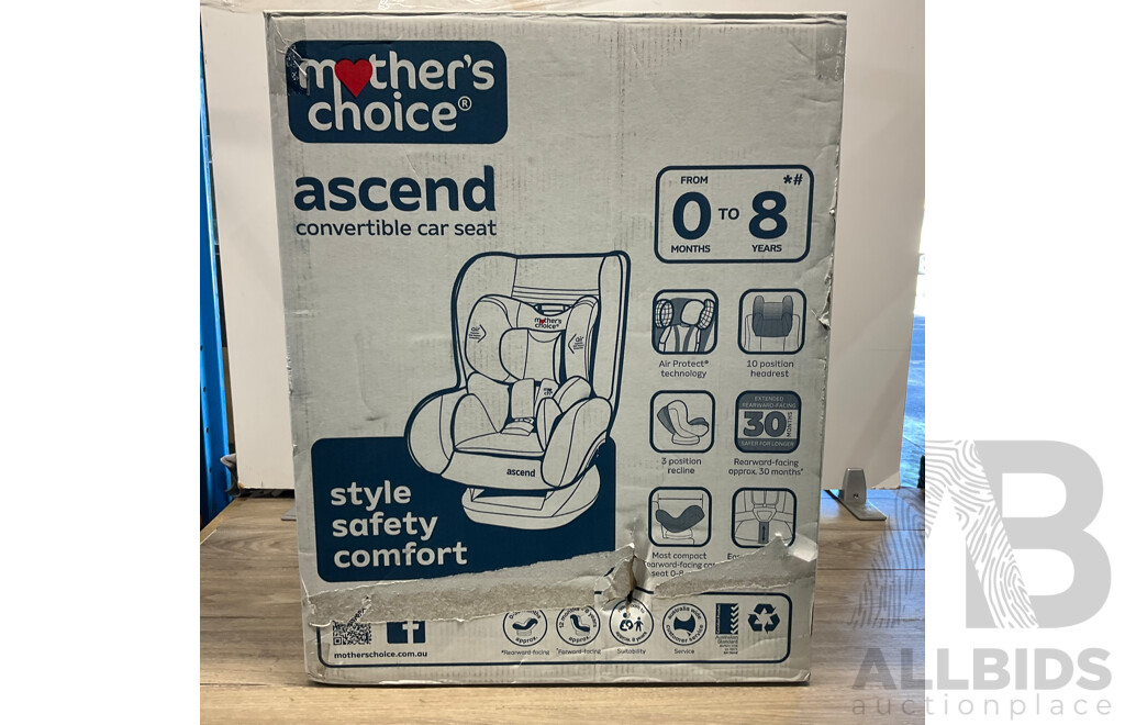 MOTHERS CHOICE Ascend Convertible Car Seat