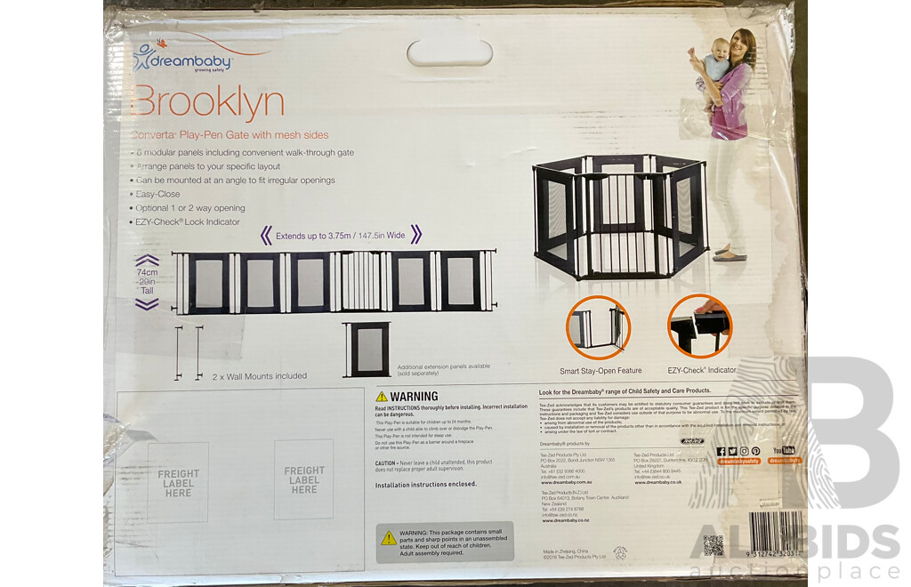DREAMBABY Brooklyn Converta Play-Pen Gate with Mesh Sides - ORP$289.00