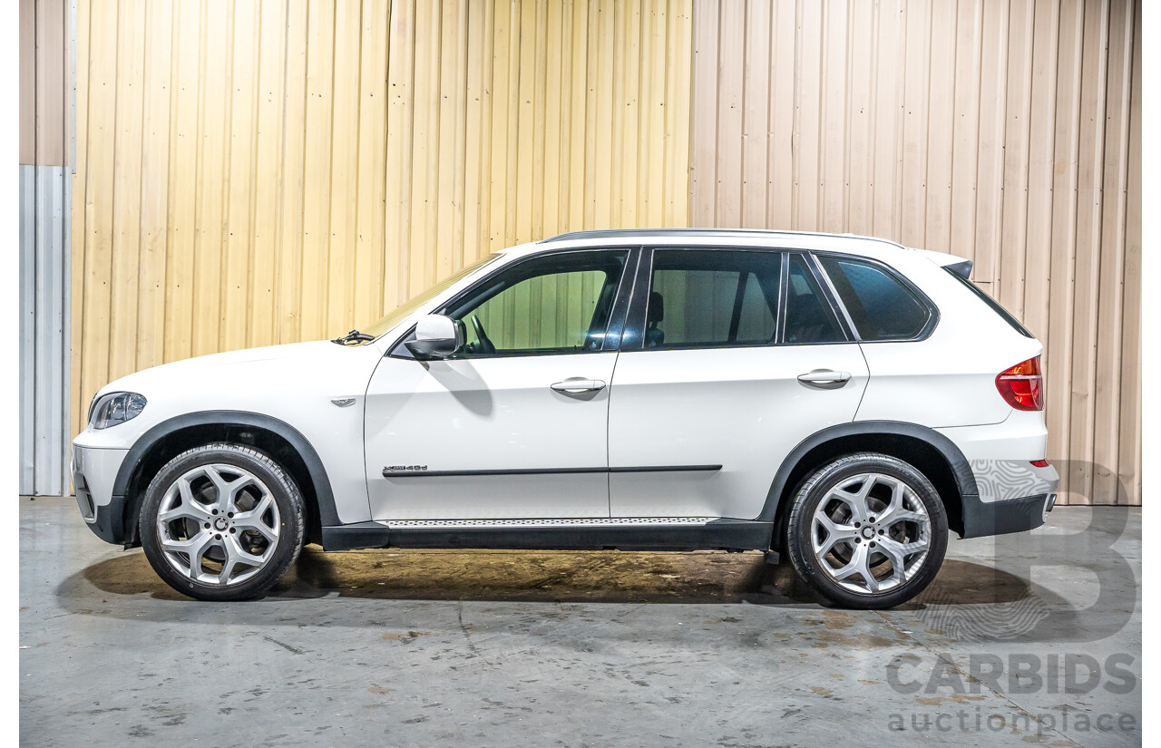 7/2010 BMW X5 Xdrive 40d Sport E70 (4x4) MY10 4d Wagon White Twin Turbo Diesel 3.0L