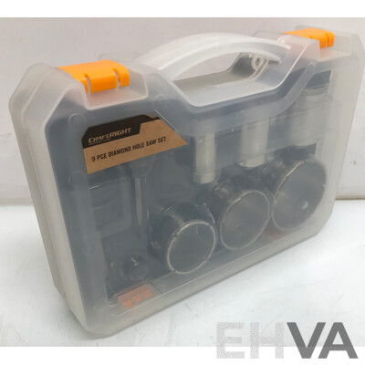 CraftRight 9 Piece Diamond Hole Saw Set