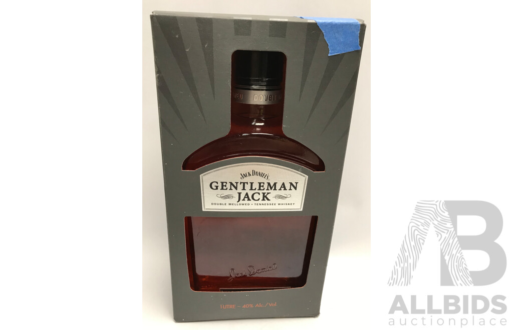 1L Bottle of Jack Daniel's Gentleman Tennessee Whiskey with Box