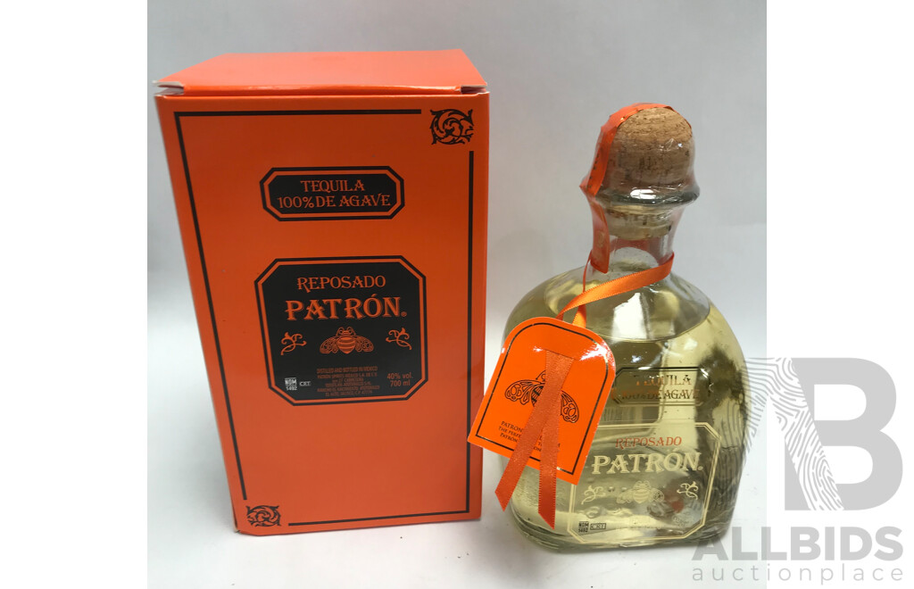 700ml Bottle of Patron Reposado Tequila with Box