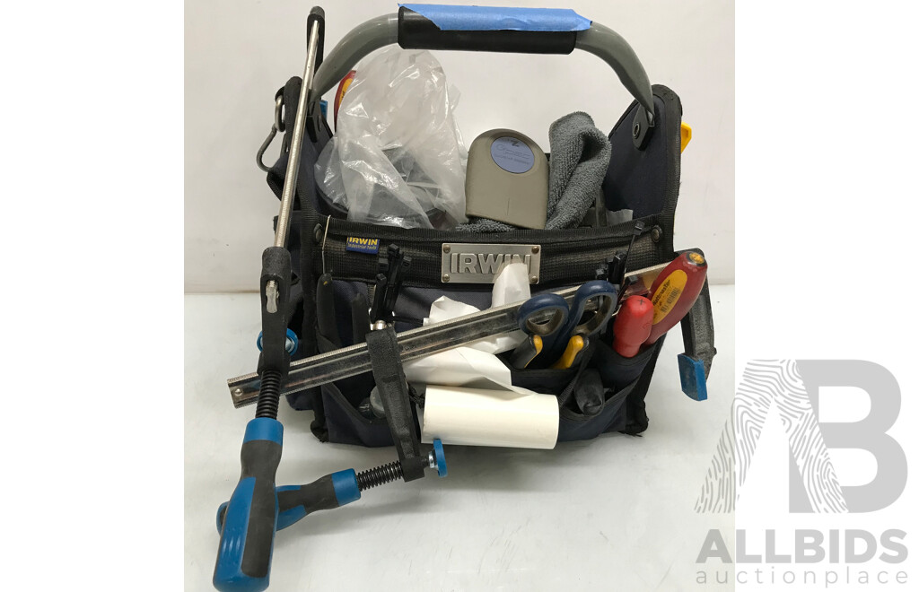 Irwin Tool Tote Bag with Various - Lot 1534570 | ALLBIDS