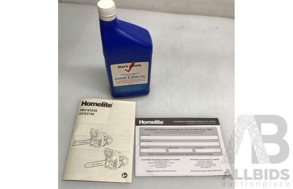 Homelite (HBCS3530) 35CC 2-Stroke Petrol Chainsaw