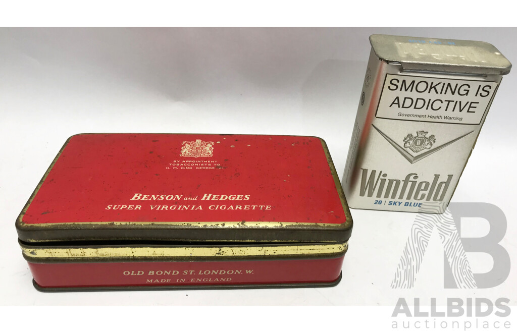Vintage Chocolate, Cigarette, and Tool Tins - Lot of 6
