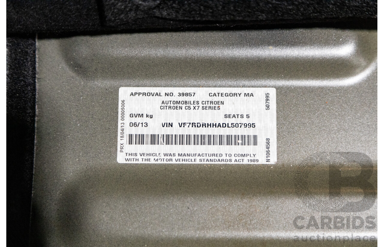 6/2013 Citroen C5 Exclusive HDi X7 MY13 4d Sedan Metallic Grey Turbo Diesel 2.0L