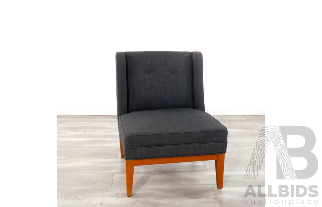 Modern Fabric Armless Lounge Chair