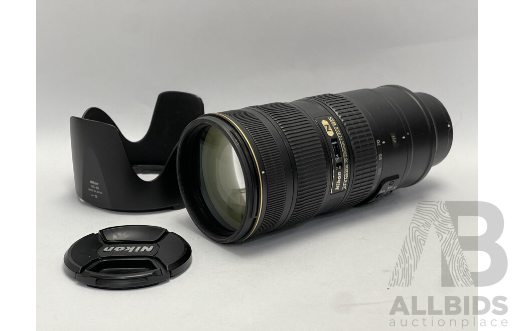 Nikon ED Nikkor AF-S 70-200mm Zoom 1:2.8 Lens