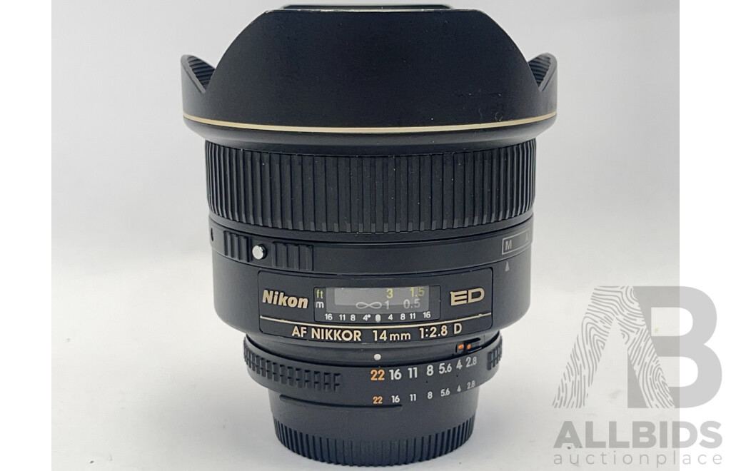 Nikon AF-S Nikkor 14mm F/2.8 Wide Angle ED Lens