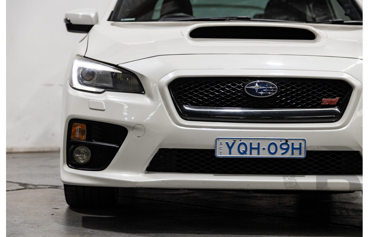 2/2015 Subaru WRX STI Premium (AWD) MY15 4d Sedan Pearl White Turbo 2.5L
