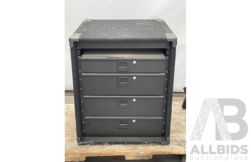 Road Case with Rack Storage Drawers