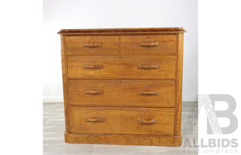 Victorian Chest of Five Drawers