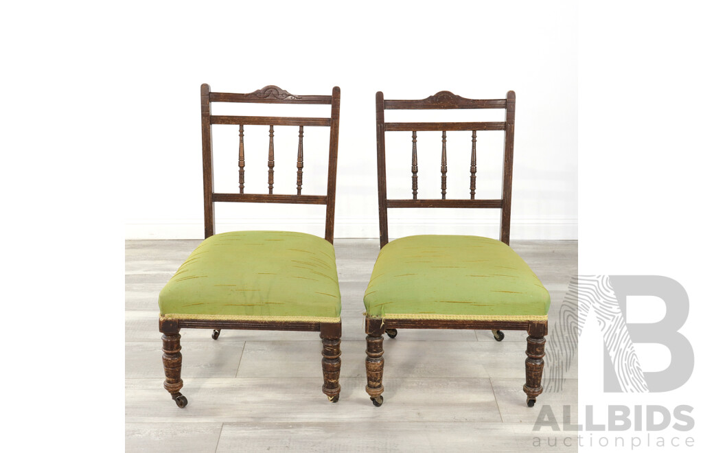 Pair Edwardian Sitting Room Chairs