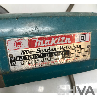 Makita (9207SPB) Corded 180mm Sander-Polisher