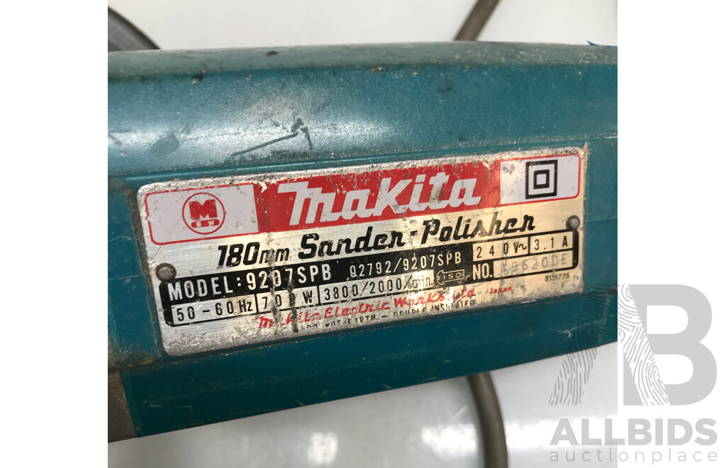 Makita (9207SPB) Corded 180mm Sander-Polisher
