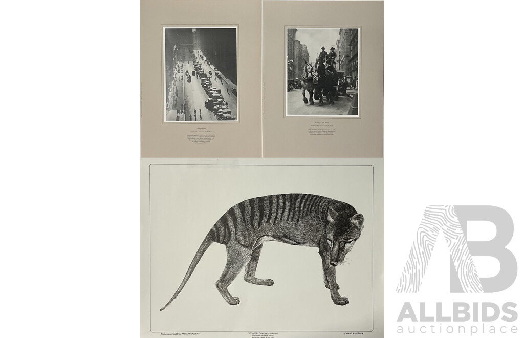 Folio of Various Unframed Australian Art Prints Incl. Tom Roberts, Harold Cazneaux