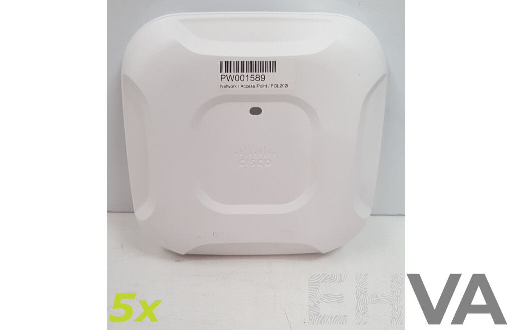 Cisco (AIR-CAP3702I-Z-K9) Aironet 3700 Series 802.11ac Dual Band Access Point - Lot of Five